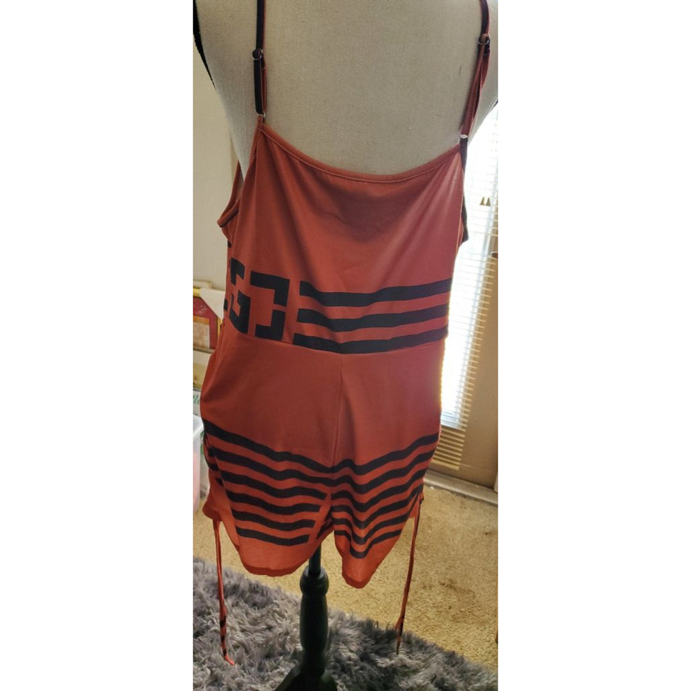 Women's Romper Size Orange and Black